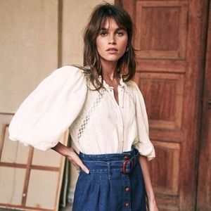 Anton White Puff Sleeve Blouse